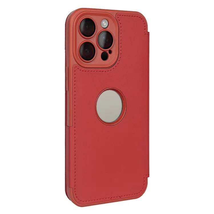 Capa magnética ecológica com suporte para iPhone 15 Pro, com bloqueio RFID - Vermelho