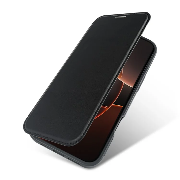 Для iPhone 16 Pro Магнитный чехол RCS экологически чистый чехол для телефона с подставкой для блокировки RFID - Черный