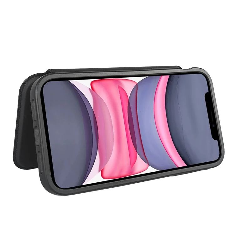Capa magnética para iPhone 11 RCS, amiga do meio ambiente, com suporte e bloqueio RFID - Preta