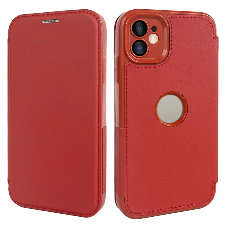 Capa magnética para iPhone 11, RCS, ecológica, com suporte, bloqueio RFID - Vermelha