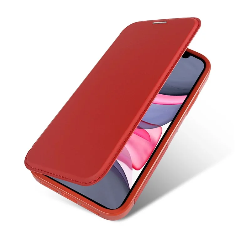 Capa magnética para iPhone 11, RCS, ecológica, com suporte, bloqueio RFID - Vermelha