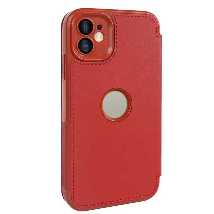 Capa magnética para iPhone 11, RCS, ecológica, com suporte, bloqueio RFID - Vermelha