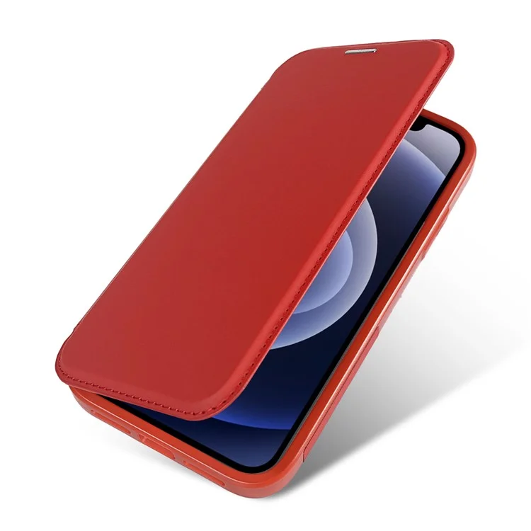 Capa magnética eco-amigável para iPhone 12 / 12 Pro com suporte e bloqueio RFID - Vermelho