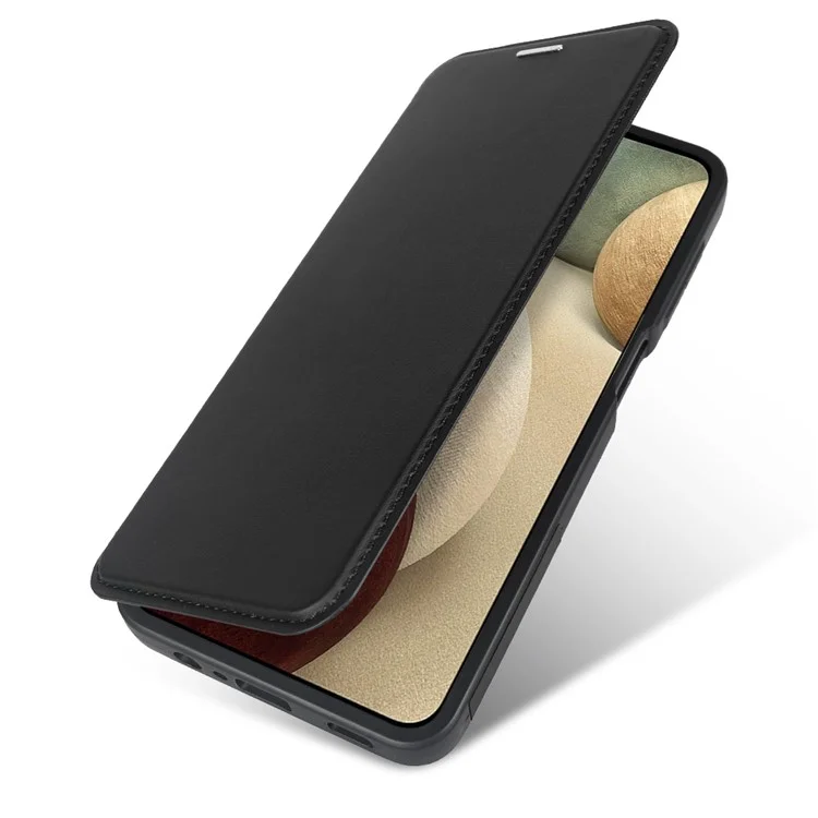 Для Samsung Galaxy A12 магнитный чехол RCS экологичный чехол для телефона с подставкой и блокировкой RFID - черный