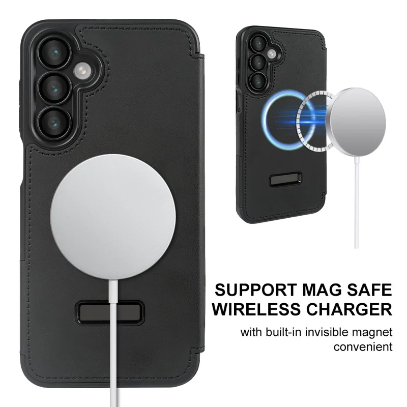 For Samsung Galaxy A16 5G Magnetic Case RCS Eco Friendly Phone Cover with RFID Blocking - Black