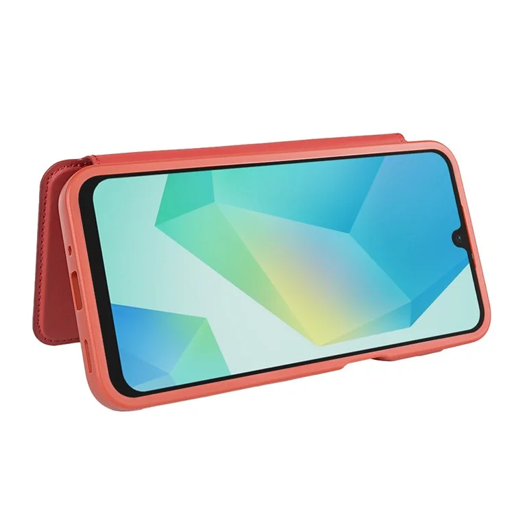 Étui magnétique pour Samsung Galaxy A16 5G, étui de téléphone écologique RCS avec support et blocage RFID - Rouge
