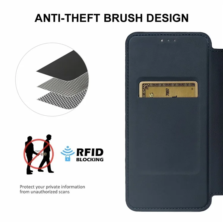 Für Samsung Galaxy S23+ magnetische Hülle RCS umweltfreundliche Handyhülle mit Ständer RFID-Blockierung - Blau