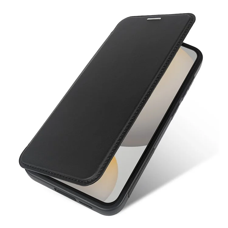 Для Samsung Galaxy S24 FE Магнитный чехол RCS экологически чистый чехол для телефона с подставкой RFID-блокировка - Черный