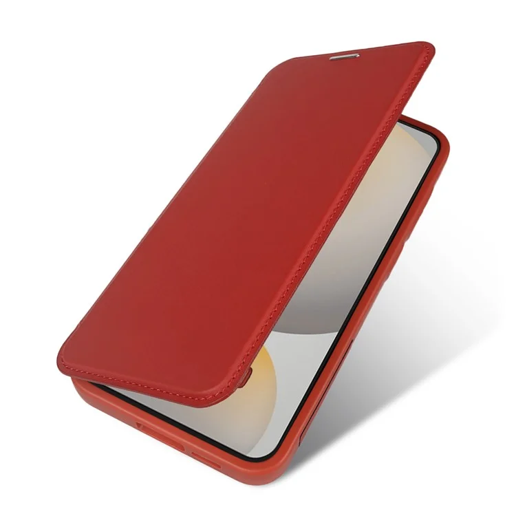 Capa magnética ecológica RCS para Samsung Galaxy S24 FE com suporte e bloqueio RFID - Vermelho