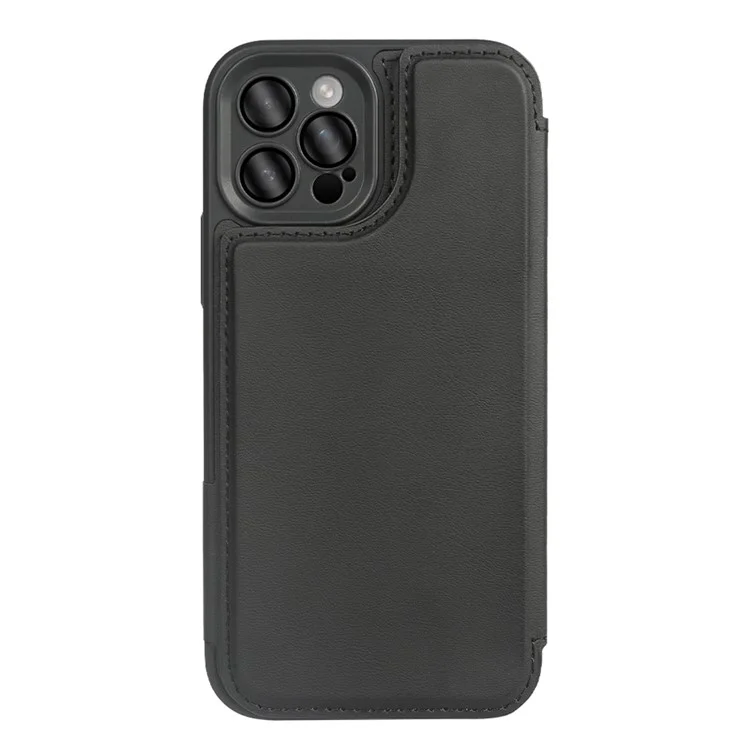 Для iPhone 12 Pro Магнитный чехол RCS Экологичный раскладной чехол для телефона с подставкой Блокировка RFID - Черный