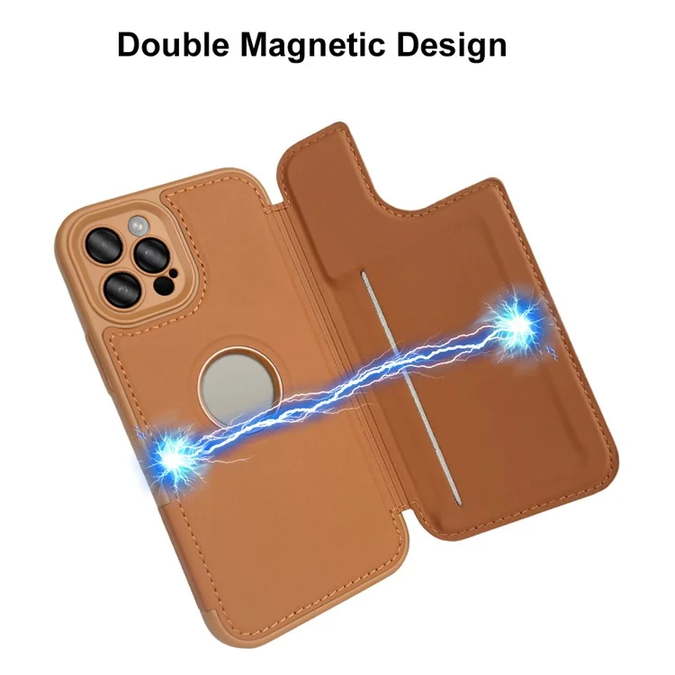 Capa Magnética RCS Ecológica para iPhone 12 Pro com Suporte e Bloqueio RFID - Marrom