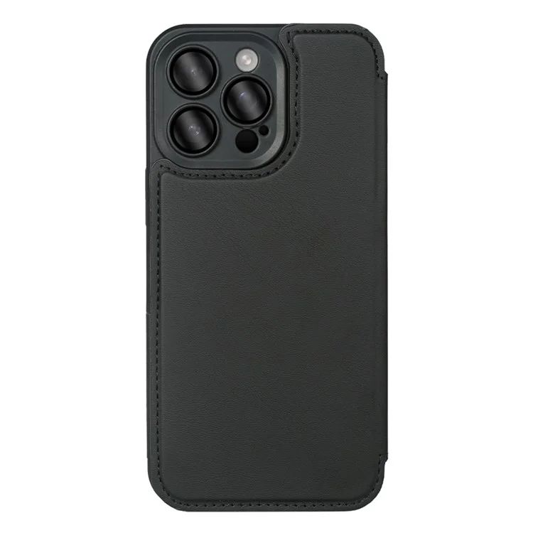 Чехол для iPhone 13 Pro Max с магнитной крышкой RCS эко-дружественный с подставкой, блокировкой RFID - Черный