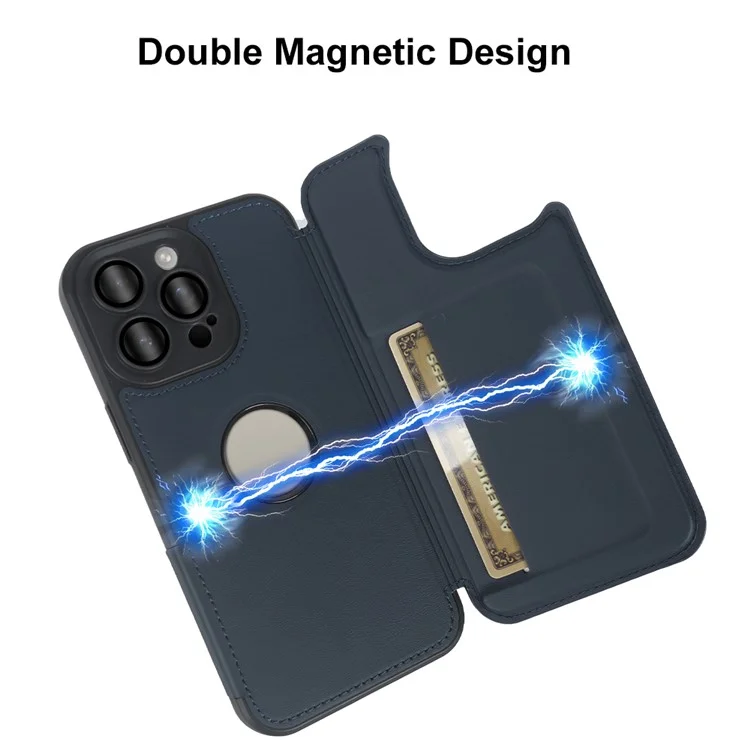 Capa Magnética para iPhone 14 Pro Max RCS Eco Friendly com Suporte e Bloqueio RFID - Azul