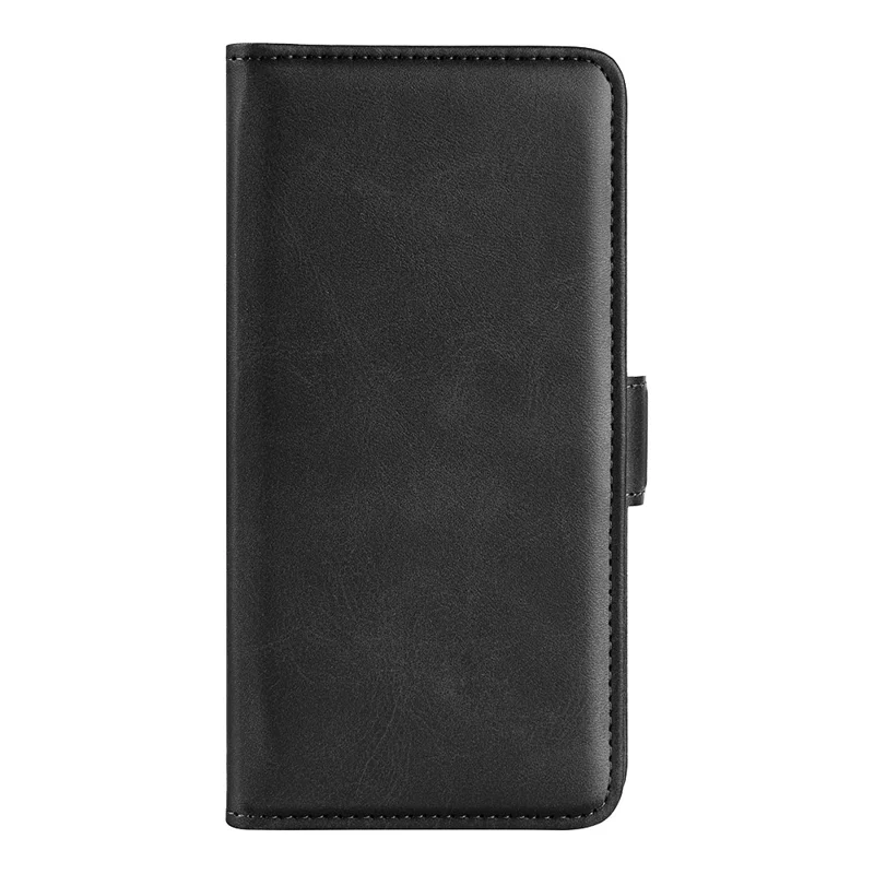 Pour Motorola Moto E15 4G Étui Support Texture Veau Portefeuille Housse de Téléphone - Noir