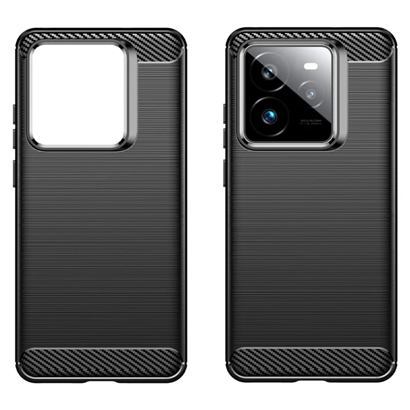 For Realme GT 7 Pro 5G Case Protective Phone Cover Carbon Fiber Texture Brushed - Black