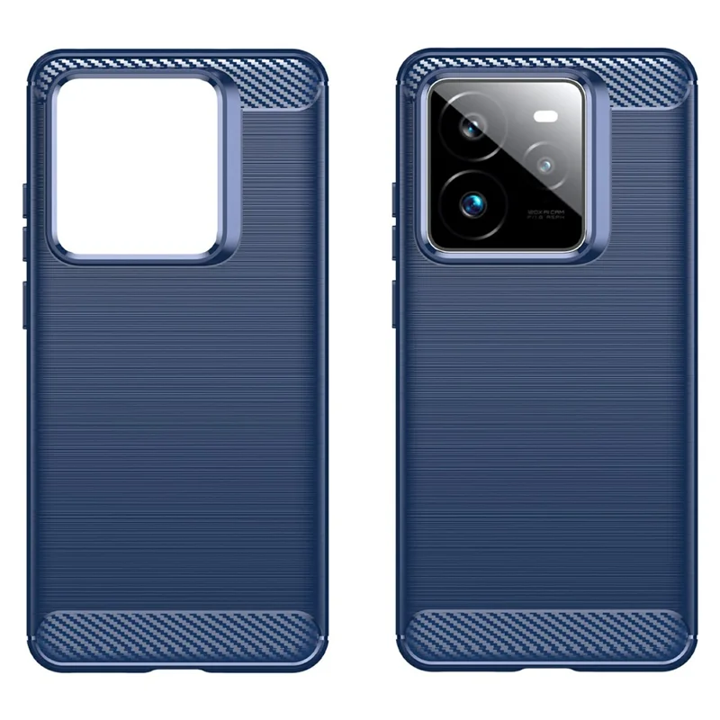 For Realme GT 7 Pro 5G Case Protective Phone Cover Carbon Fiber Texture Brushed - Blue