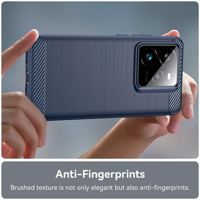 For Realme GT 7 Pro 5G Case Protective Phone Cover Carbon Fiber Texture Brushed - Blue