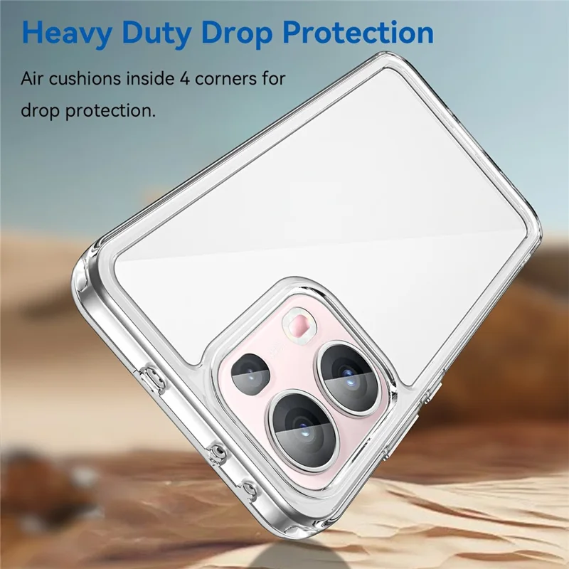 غطاء هاتف شفاف من مادة TPU وأكريليك لجهاز Oppo Reno13 Pro 5G - غطاء واقٍ شفاف