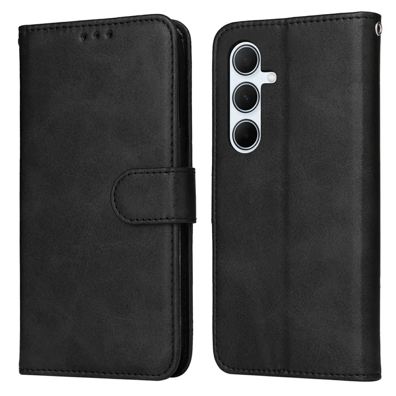 Для чехла Samsung Galaxy A36 5G Wallet PU Кожаный Folio Flip Phone Cover - Черный