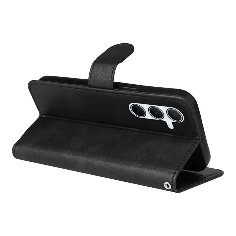 Для чехла Samsung Galaxy A36 5G Wallet PU Кожаный Folio Flip Phone Cover - Черный