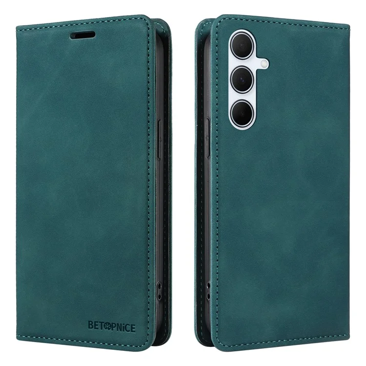 BETOPNICE 003 For Samsung Galaxy A36 5G Wallet Case Leather Phone Cover with Stand - Green