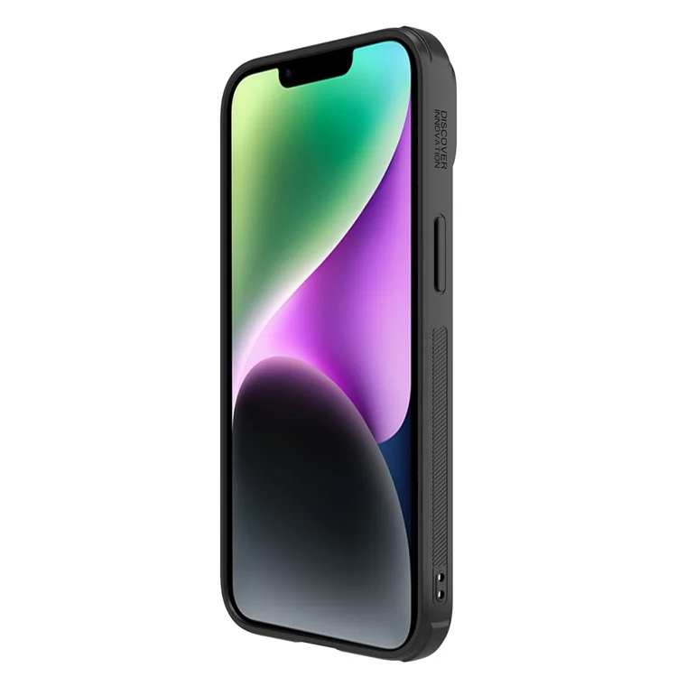 Caixa Magnética Nillkin Compatível Com MagSafe Para Iphone 14, Proteção de Câmera de Fibra de Fibra de Carbono PC + TPU Tampa