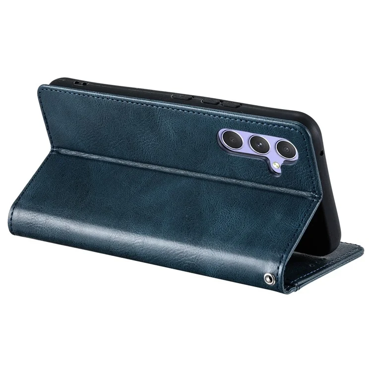 013 Style For Samsung Galaxy A26 5G Case PU Leather Anti-Fall Phone Cover with 6 Card Slots - Blackish Green