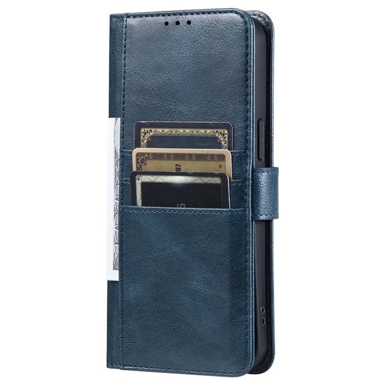 013 Style For Samsung Galaxy A26 5G Case PU Leather Anti-Fall Phone Cover with 6 Card Slots - Blackish Green
