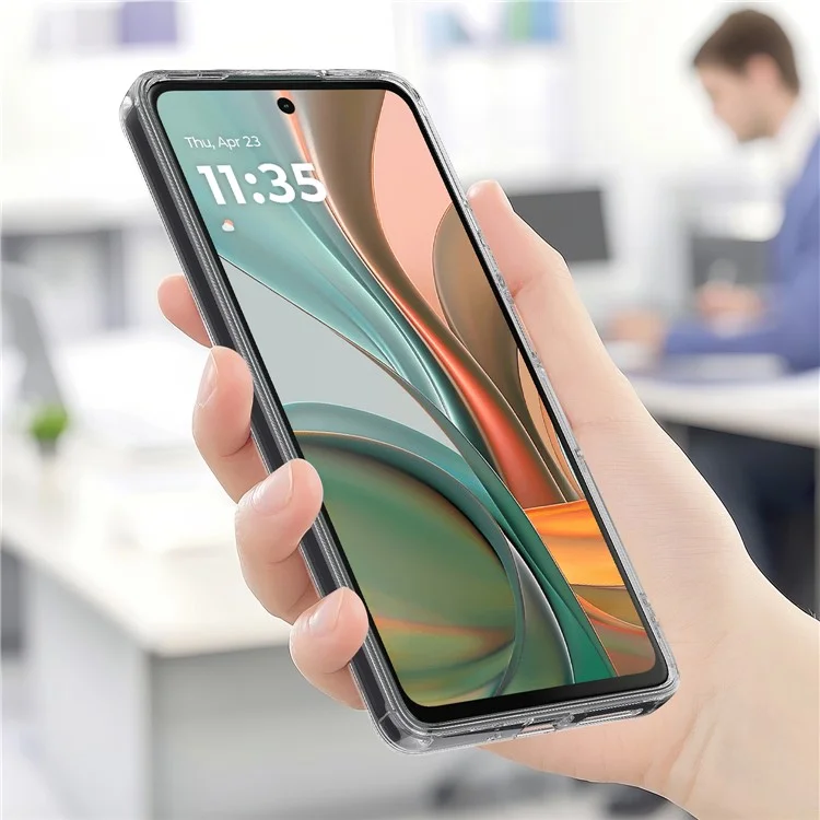 For Motorola Moto G75 5G Clear Case TPU + Acrylic Magnetic Phone Cover Compatible with MagSafe