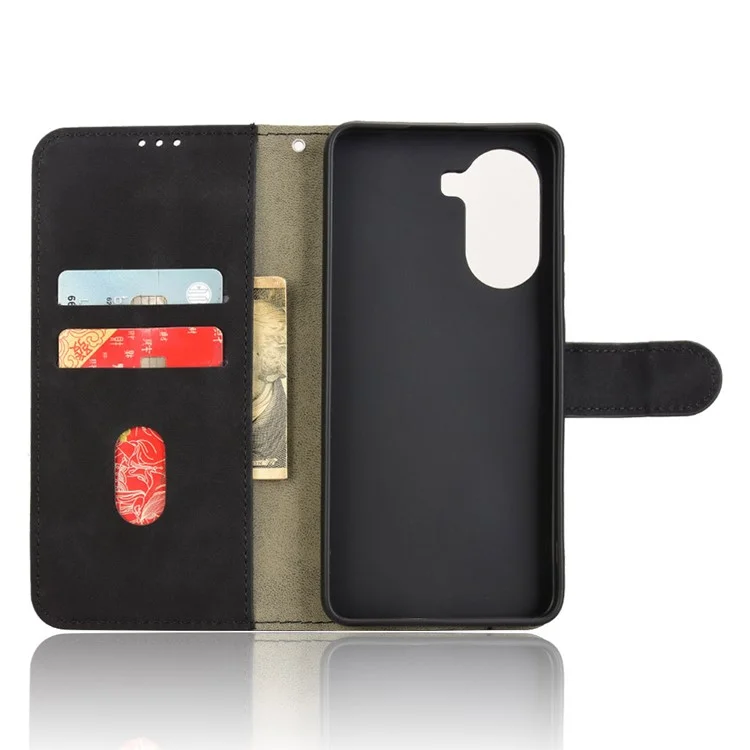Funda de piel para Xiaomi Redmi Turbo 4 5G / Poco X7 Pro 5G - Sensación de piel Antideslizante Cartera con tapa - Negro
