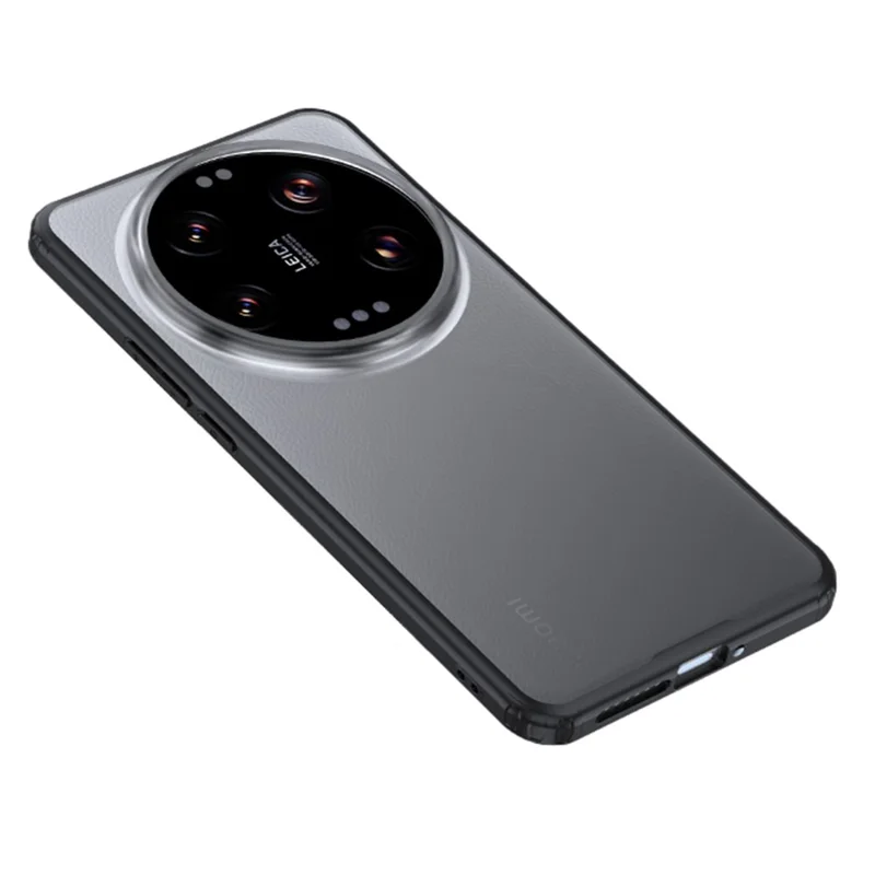 Voor Xiaomi 15 Ultra hoesje PC + TPU telefoonhoesje met airbagbescherming - Zwart