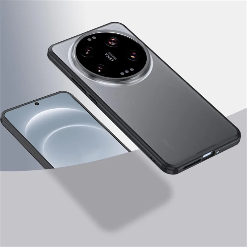 Voor Xiaomi 15 Ultra hoesje PC + TPU telefoonhoesje met airbagbescherming - Zwart