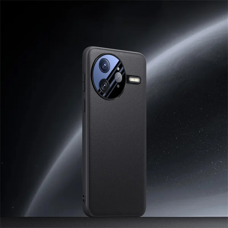 For Xiaomi Poco F7 Ultra 5G / Redmi K80 Pro 5G Case Drop Resistant PU Leather + TPU Phone Cover - Black