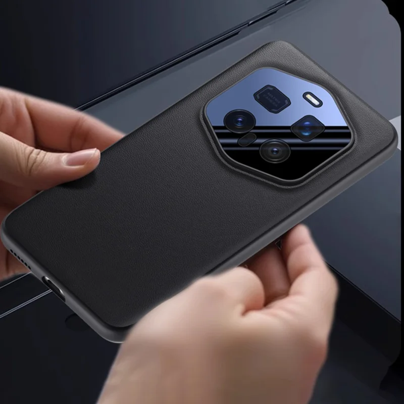For Honor Magic7 RSR Porsche Design 5G Case Drop Resistant PU Leather + TPU Phone Cover - Nero