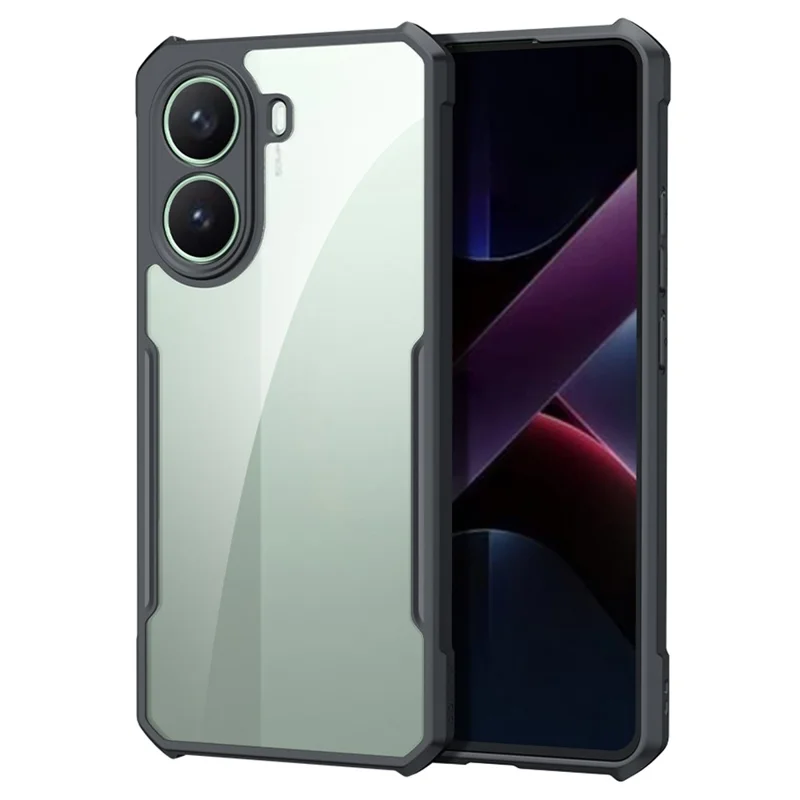 Capa XUNDD para Xiaomi Poco X7 Pro 5G à prova de quedas, com TPU + tampa traseira de acrílico transparente.