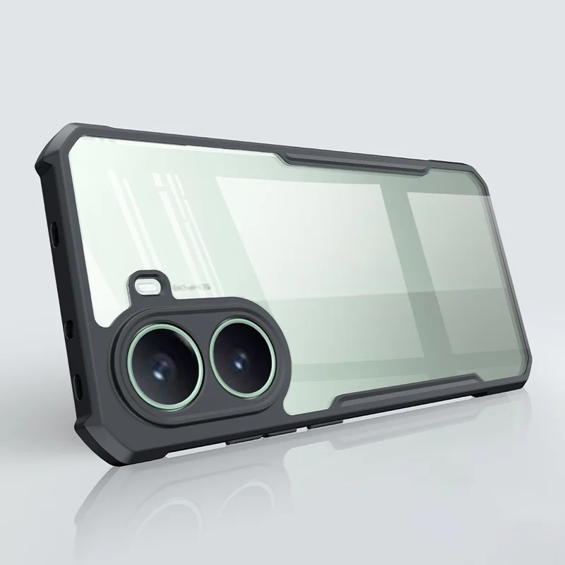 Capa XUNDD para Xiaomi Poco X7 Pro 5G à prova de quedas, com TPU + tampa traseira de acrílico transparente.