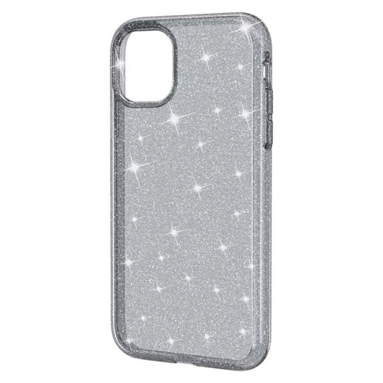 Custodia per iPhone 11 Antigraffio PC + TPU Glitter Scintillante - Nero
