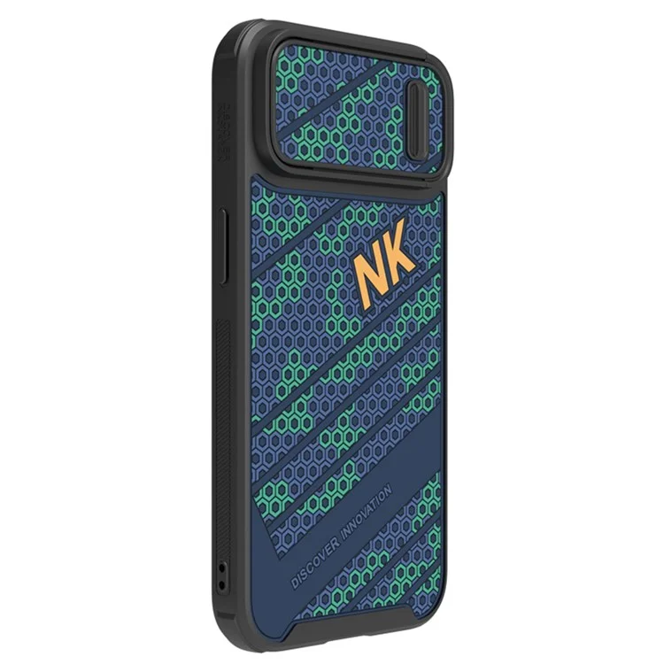NILLKIN Honeycomb Texture Magnetic Case for iPhone 14 Plus, PC + TPU Sliding Camera Protection Phone Cover Compatible with MagSafe