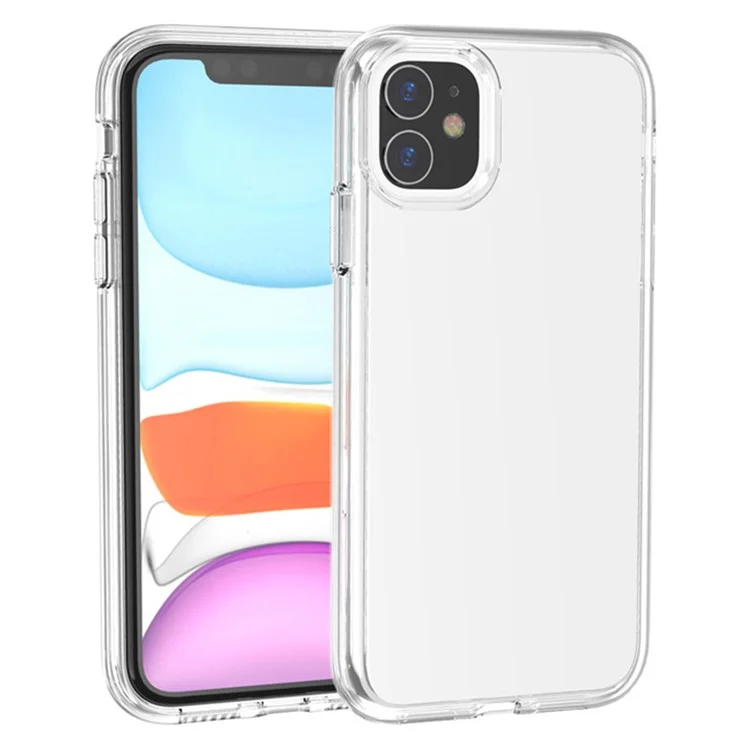 Custodia per iPhone 11 PC + TPU antiurto Custodia per telefono trasparente - Trasparente