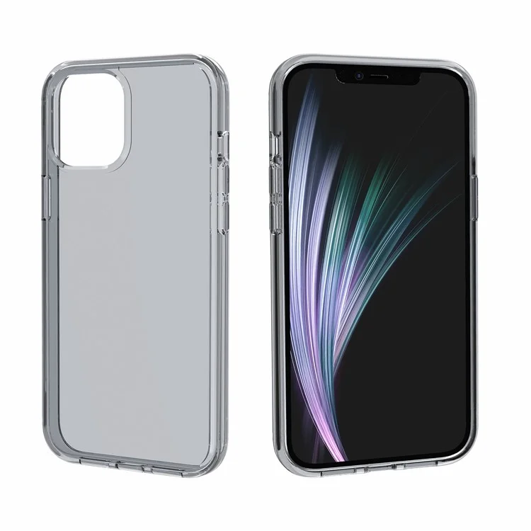 Capa para iPhone 11 Pro Caso PC + TPU à prova de choque Capa de telefone transparente - Preto Transparente