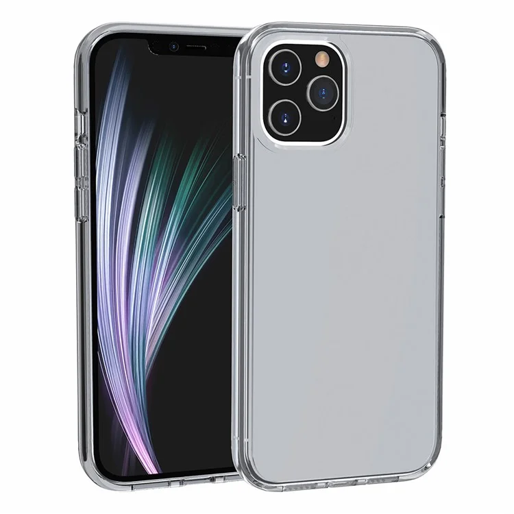 Capa para iPhone 11 Pro Caso PC + TPU à prova de choque Capa de telefone transparente - Preto Transparente