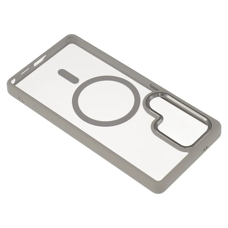 FULEXIN Étui Compatible avec Samsung Galaxy S25 Ultra Avec MagSafe Anti-chute TPU + PC Housse de téléphone - Gris