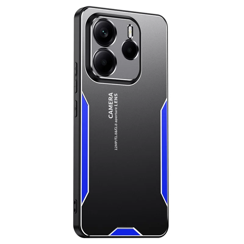 For Xiaomi Redmi Note 14 5G Phone Case Aluminium Alloy TPU PC Back Cover - Blue