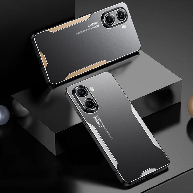 For Xiaomi Redmi Turbo 4 5G Phone Case Aluminium Alloy TPU PC Back Cover - Silver