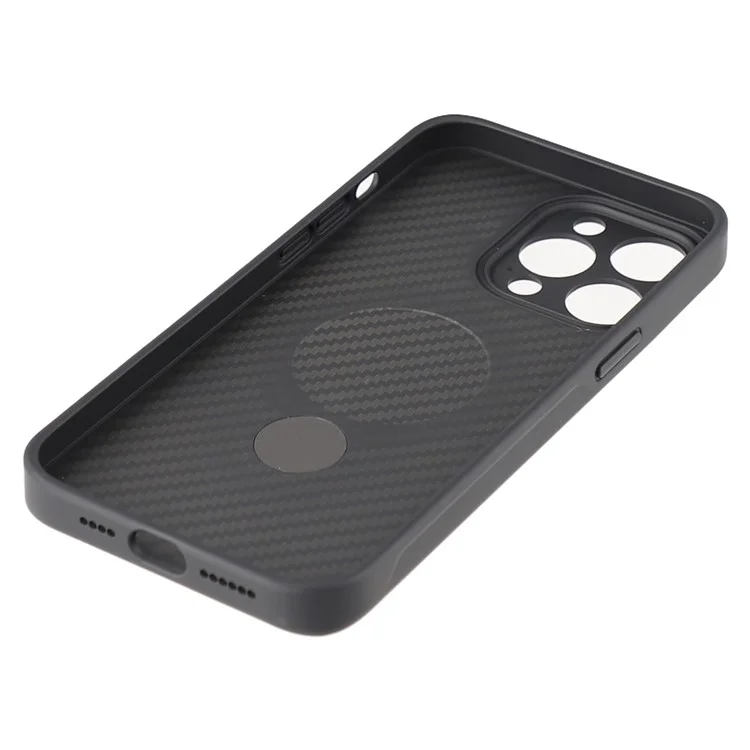 For iPhone 14 Pro Max Case Compatible with MagSafe Kickstand TPU + PC Phone Cover Carbon Fiber Texture