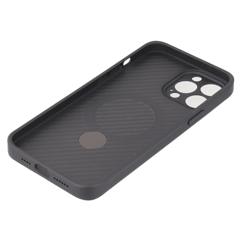 For iPhone 13 Pro Max Case Compatible with MagSafe Kickstand TPU + PC Phone Cover Carbon Fiber Texture