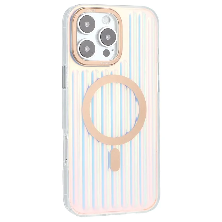 X-LEVEL For iPhone 16 Pro Max Case Compatible with MagSafe Iridescent Color Changing PC + TPU Phone Cover - Desert Gold