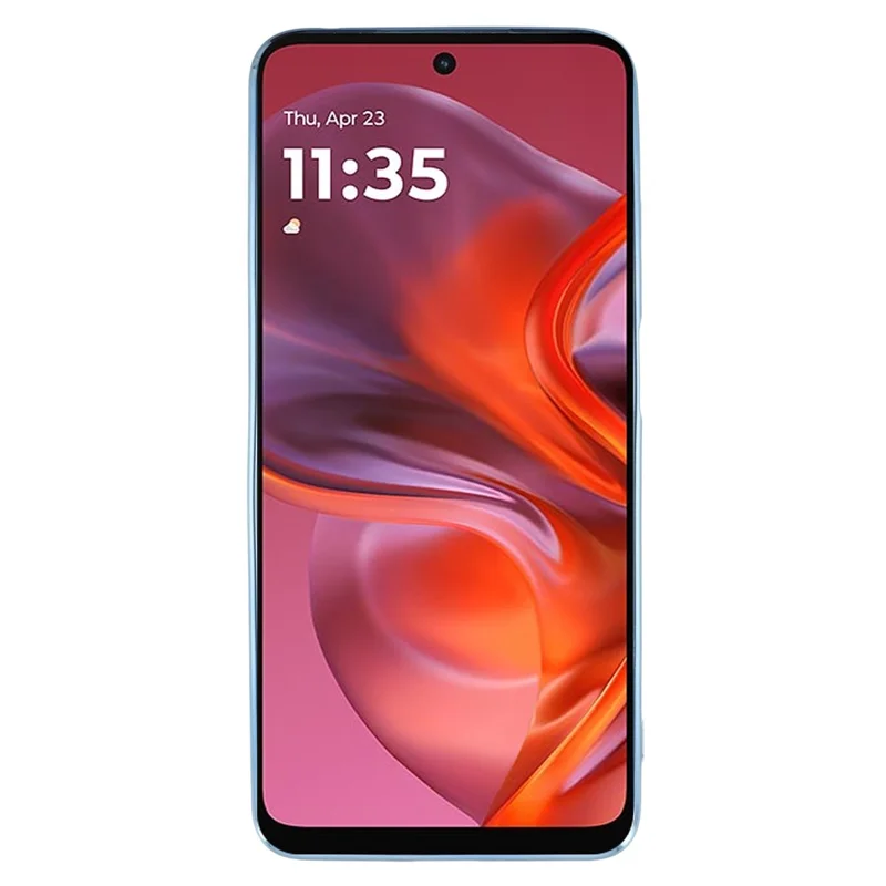 KADEM Pour Motorola Moto G05 4G / E15 4G Étui Motif Floral TPU Dégradé Housse de Téléphone avec Lanières - Bleu