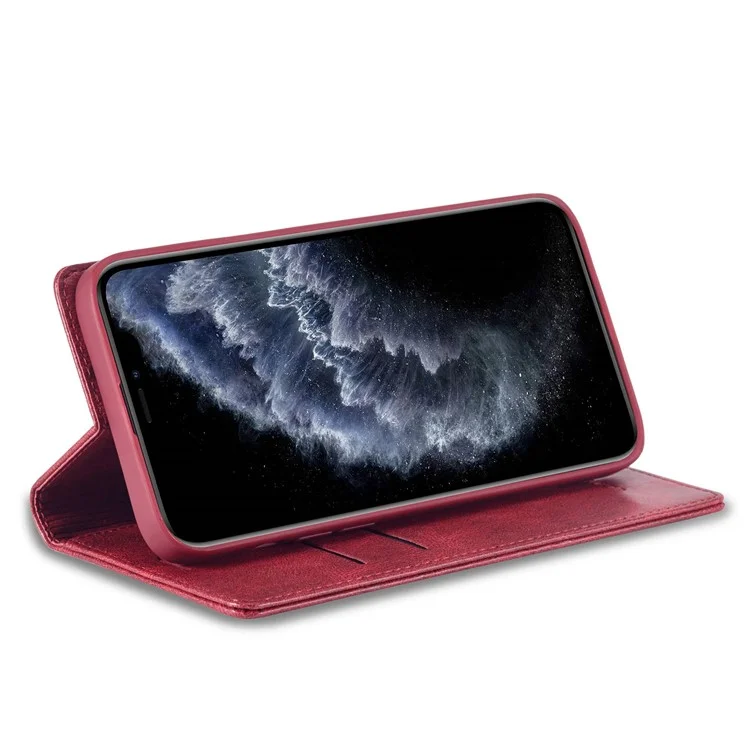 Lc. Copertina Del Telefono Cellulare Imeeke Per Iphone 11 Pro Max 6,5 Pollici, RFID Blocking Magnetic Auto Closing PU Leather Phone Wallet Stand - Rosso