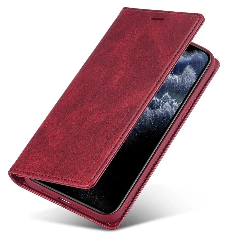 Lc. Copertina Del Telefono Cellulare Imeeke Per Iphone 11 Pro Max 6,5 Pollici, RFID Blocking Magnetic Auto Closing PU Leather Phone Wallet Stand - Rosso